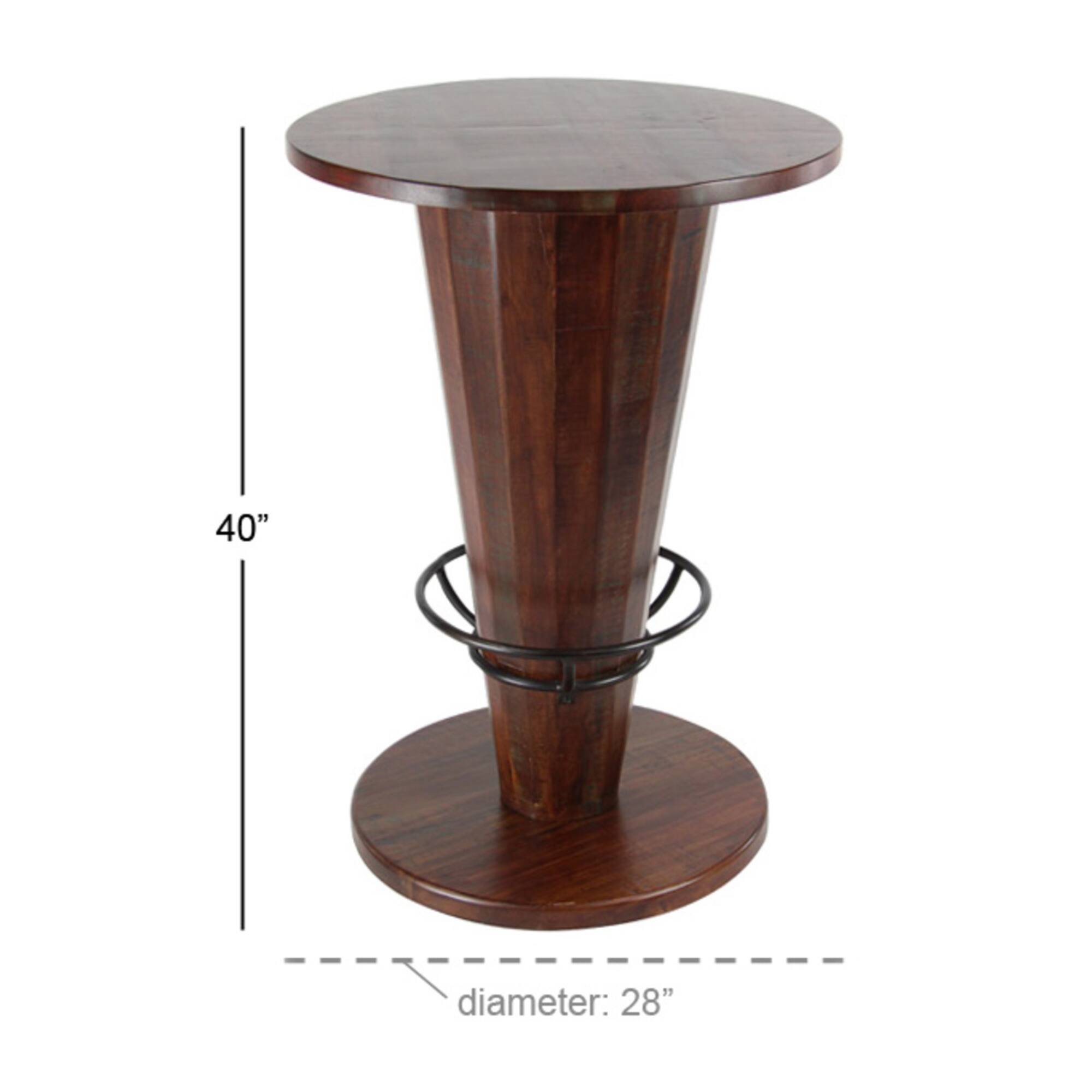 40" Brown Gum Tree Wood Rustic Dining Table